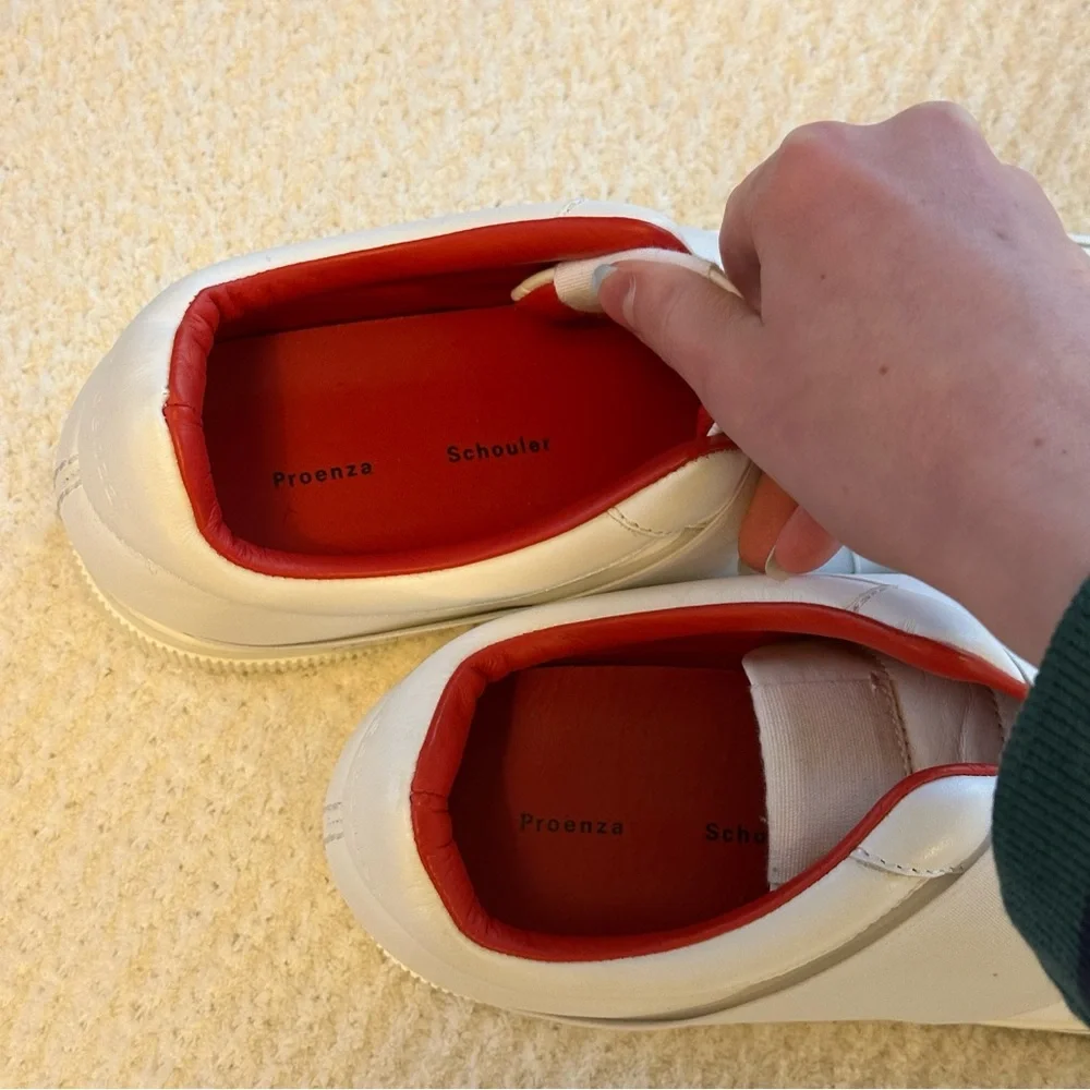 Proenza Schouler white slip ons sz 40 - Picture 6 of 7